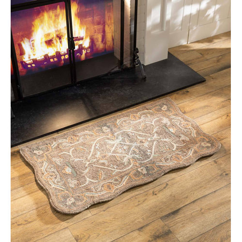 Plow & Hearth HandTufted Fire Resistant Scalloped Wool McLean H Hand